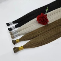 Extensions de cheveux naturels vietnamiens double drawn, pré-collées à la kératine, type I-Tip, très demandées