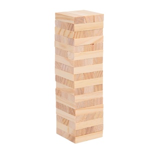 Wooden <strong>Toppling</strong> <strong>Topple</strong> Tower 54 Pcs Wooden Blocks Stacking Game Tumble Tower - Product Image 1