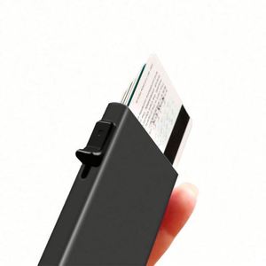 Porte-cartes de crédit intelligent personnalisé, minimaliste et écologique, avec blocage RFID, design fin en microfibre, sérigraphie, cadeau promotionnel - Product Image 3