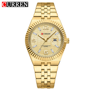 Montre à quartz de luxe CURREN 8498 pour homme, montre carrée étanche en acier inoxydable et cuir, lumineuse, pour femme - Product Image 6