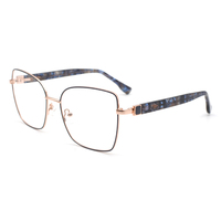 Modernas Gafas con Montura Metálica Cuadrada con Estampado Animal, Diseño Ligero de Aro Completo para Uso en Exteriores y Moda