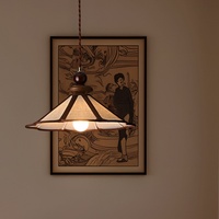 Lampe suspendue japonaise Wabi-Sabi en bois massif avec abat-jour en tissu de lin vintage pour salle à manger, salon de thé, restaurant
