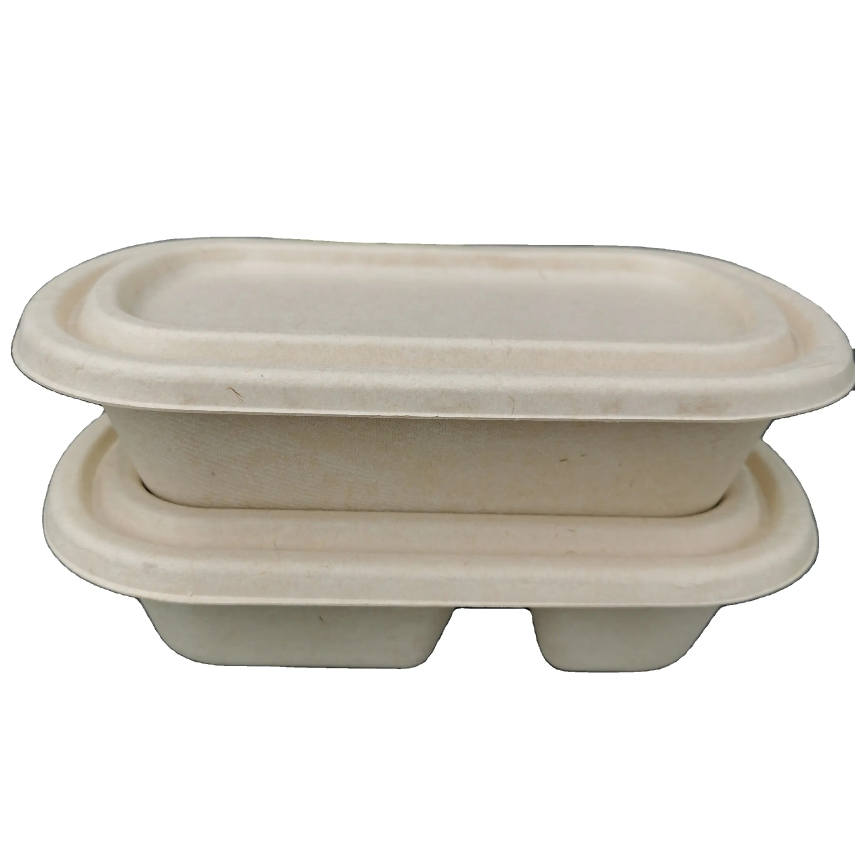 Taper De Descartable Comida Con Tapa Caja De Comida De Bagazofood Containerscaja De Comida De Bagazo Con Divisiones