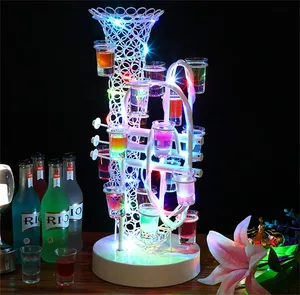 创意萨克斯管酒吧KTV发光二极管鸡尾酒杯架子弹杯酒架发光二极管夜总会派对酒架 - Product Image 3
