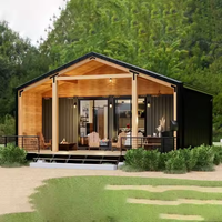Maison de conteneur d'expédition préfabriquée extensible de 20 pieds et 40 pieds Cabine d'arrière-cour Petites maisons de conteneur avec buanderies