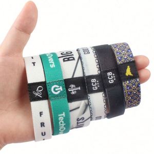 Bracelet et bracelet élastique en tissu polyester de haute qualité et bon marché pour événements publicitaires - Product Image 5