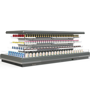 Thương mại đồ uống hiển thị tủ lạnh bán dọc đảo Máy làm lạnh cho siêu thị sản phẩm tươi lưu trữ - Product Image 2