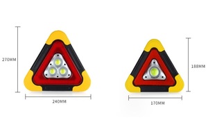 Luce di Emergenza a Treppiede per Auto, LED Multifunzione, Ricarica Solare, Segnale di Sicurezza Triangolare - Product Image 5