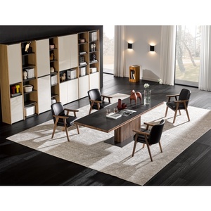 Sillas de comedor de diseño moderno, lujo ligero, comodidad de alta gama, mesa de <span class=keywords><strong>nogal</strong></span> laminado. - Product Image 1