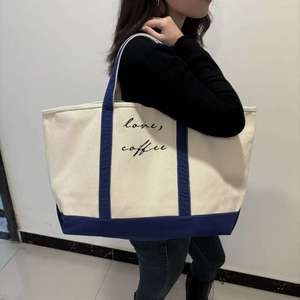 Borsa tote in tela resistente ed ecologica da 16oz/24oz con manico e stampa personalizzata con lettere <span class=keywords><strong>o</strong></span> stampa personalizzabile - Product Image 1