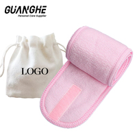 Pack Cadeau Personnalisé : Bandeau Cheveux Double Couche Non Teint à Fermeture Auto-agrippante, Masque Facial en Tissu Anti-Imperfections, Turban de Soin pour le Visage et le Maquillage