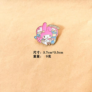 Broche Metálico con Diseño de Kuromi Jade <span class=keywords><strong>Guigou</strong></span>, Galvanizado, Impresión UV, Estilo Deportivo Animal, Alta Gama, Pequeño - Product Image 3