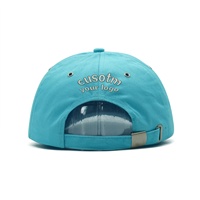 Casquette de baseball personnalisée à 6 panneaux, non structurée, en coton doux, avec visière incurvée, logo brodé sur mesure et boucle métallique, pour usage quotidien