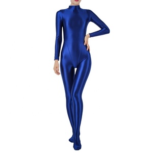 Leotardo brillante de alto rendimiento para mujer, traje de baño de una pieza, mono, protector contra erupciones cutáneas para yoga, fitness, entrenamiento, gimnasia - Product Image 3