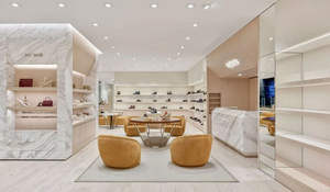 Mostrador de Exhibición para Zapatos de Acero Inoxidable con Iluminación LED para Centro Comercial - Product Image 2