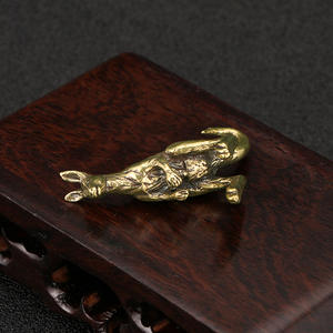 Australische Kangoeroes Grijs Kangoeroes Antieke Vakmanschap Kleine Kangoeroe Messing Speelgoed - Product Image 5