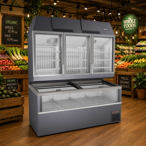 Congelador Combinado Profesional de Pared con Control Digital, Puerta de Vidrio, Refrigerador Vertical Tipo Isla para Tiendas de Abarrotes - Product Image 5