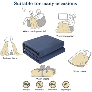 Melhor venda ecológica proteção automática tipo espessamento flanela recarregável aquecida cobertor elétrico - Product Image 4