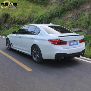 Pour <span class=keywords><strong>BMW</strong></span> Série 5, améliorations de style 3D en fibre de carbone : lèvres de pare-chocs avant, ailerons avant, jupes latérales, ailerons arrière, spoiler, diffuseur arrière - Product Image 5