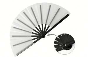 Abanicos Plegables de Poliéster de 13 Pulgadas para Sublimación, con Varillas de Plástico, Diseño Kung Fu, Abanico de Mano con Sonido - Product Image 3