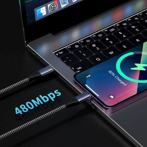 New Trending USB <b>C</b> to Type <b>C</b> Cable 3.2 Gen2 10Gbps 20Gbps 4K PD 100W 240W Fast <b>Charging</b> USBC Data Cable for Docking Station - Product Image 2