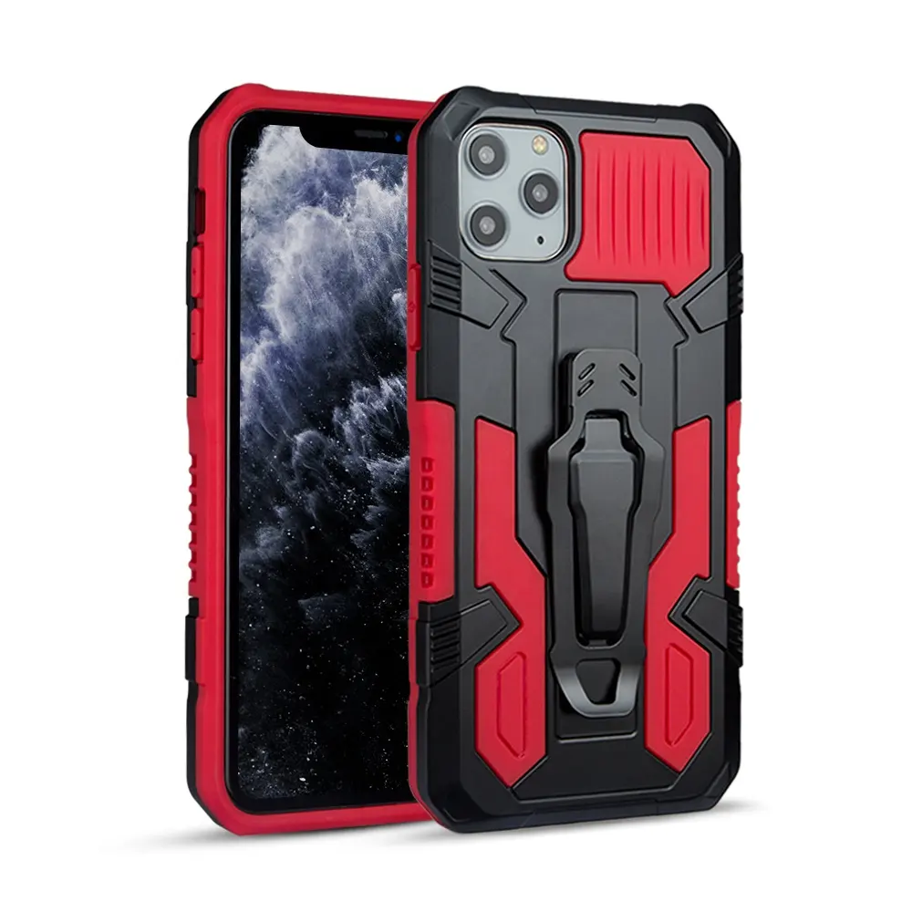 Shockproof TPU PC Hybrid Kickstand Cell Phone Case for iPhone 11 12 13 Mobile Back Cover with Ring Holder