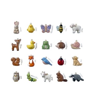 Serie Bestseller del sito indipendente Animal Kingdom: Ciondolo in rame con coniglio, cervo, agnello, scoiattolo, placcato sottovuoto in <span class=keywords><strong>oro</strong></span> 18K - Product Image 5
