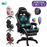 Fauteuil Ergonomique Personnalisé en Gros, Noir et Rouge, Chaise de Bureau Pivotante pour Jeux Informatiques Ws8474