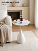 Table basse moderne en dalle de roche blanche, piétement en fer sculptural, portable, écologique, pour salon, hôtel, OEM ODM, directement de l'usine