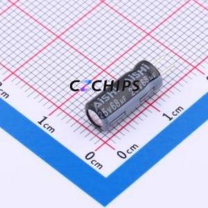 Condensador Electrolítico de Aluminio de Montaje Pasante ENB1EM680D12C35T, Componente de Montaje Pasante (THT), D5xL12mm 68uF 20% 25V 5mm - Product Image 1