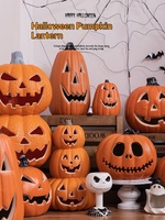 Accessoires décoratifs d'Halloween, lanternes citrouilles lumineuses et fantaisistes, pour usage intérieur, ornements d'ambiance de bar, articles de mise en scène, fabriqués en Chine