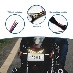 Faro LED Universal para Motocicleta, 8 Lentes, Posición Izquierda, <span class=keywords><strong>Ojos</strong></span> de <span class=keywords><strong>Demonio</strong></span>, Accesorios Decorativos Modificados para Placa de Matrícula - Product Image 5