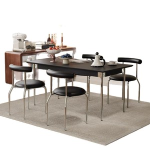 Mesa de comedor de madera maciza rectangular con diseño estable para comedor - Product Image 2