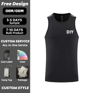 High Quality Round Neck Slim Fit Multiple Solid Colors Quick Dry <b>Singlet</b> <b>Men</b> Sport Running Vest Custom Gym tank Top - Product Image 1