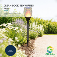 Lampe solaire torche étoile 96 LED 28LM blanc chaud pour décoration de jardin, allée et villa