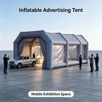 Stand publicitaire gonflable en PVC avec fenêtres transparentes, conception multi-chambres pour les expositions, les événements et la promotion
