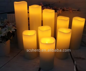 Velas sin Llama, Velas LED de Cera Real con Control Remoto <span class=keywords><strong>y</strong></span> Temporizador para Decoración del Hogar, Chimenea, Bodas <span class=keywords><strong>y</strong></span> Festivales - Product Image 3
