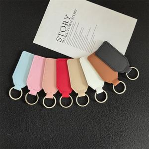 DIY Custom LOGO Eco-Friendly PU <b>Leather</b> Business Car Key Letterpress Printing Rectangular Design <b>Keychain</b> Key Chain - Product Image 2