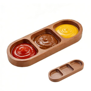Bandeja Cuadrada Clásica <span class=keywords><strong>de</strong></span> Madera Maciza para Plantas, Plato para Condimentos, Desayuno, Comida, Sushi, Pan, Postre, Salsa, Plato para Sazonar en la Cocina - Product Image 1