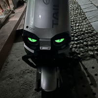Autocollant de Voiture Personnalisé Étanche Chat Maléfique Drôle avec Œil 3D Noir