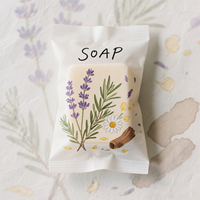Sachet d'emballage personnalisé faite main pour savon, faible MOQ, type pochette oreiller ou pochette dorsale, pour usage industriel