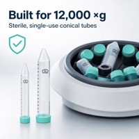 Tubes à centrifuger stériles de 15 ml et 50 ml, à fond conique, gradués, en PP, avec bouchon à vis, 12000 RCF, pour le stockage d'échantillons en laboratoire