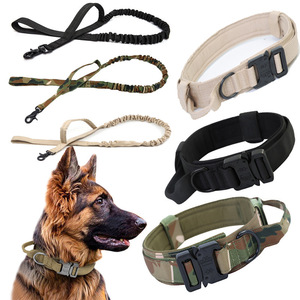 OEM Tactical <b>Dog</b> <b>Collar</b> With Leash Nylon Adjustable For Medium <b>Large</b> <b>Dogs</b> Outdoor Training Use - Product Image 1