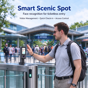 Terminal de contrôle d'accès Android 11 pour sites touristiques avec reconnaissance faciale et veineuse pour billetterie électronique de parcs à thème - Product Image 1