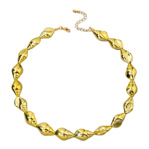 Collier court fantaisie pour femme, style punk, avec nœud doré, cœur de pêche et coquillage, bijou de fête exagéré, vente en gros - Product Image 5