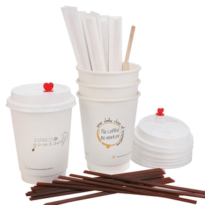 8Oz 12Oz 16Ozถ้วยกระดาษทิ้งที่กำหนดเองถ้วยกาแฟร้อนที่มีแขนและฝาปิด - Product Image 5