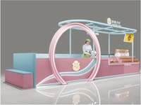 YTSF-I101 Stand d'exposition modulaire en bois, montage facile, design portable, comptoirs d'affichage personnalisables pour fruits, jus, lait, thé