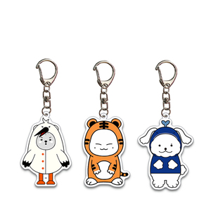 Cartoon Doll UV Printed Acrylic Double-Sided Transparent Pendant Key Chain Fashion Trend Small Gift Fashion Trend Souvenir Gift - Product Image 2