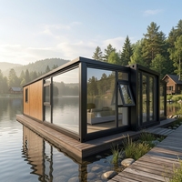 Maison conteneur moderne de 40 pieds, extensible, de luxe, préfabriquée, type capsule, pour habitation et resort