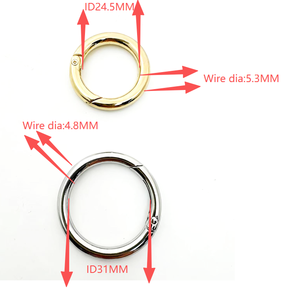 Various Sizes Strong Zinc Alloy Key Chain Ring Lightweight Open Metal Spring O Ring Competitive Price Hanging <strong>Buckle</strong> <strong>Bag</strong> - Product Image 2